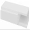 MATKAM Picco Wall-Mounted Console, H15 x W80 x D30 cm, White view 1