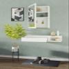 MATKAM Picco Wall-Mounted Console, H15 x W80 x D30 cm, White view 3