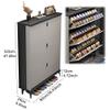 Shoe Cabinet with 3 Tip-Out Drawers, Modern Freestanding Organizer view 2