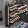 Shoe Cabinet with 3 Tip-Out Drawers, Modern Freestanding Organizer view 3