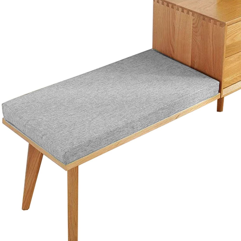 Light Gray Bench Cushion, 140 x 60 x 3 cm