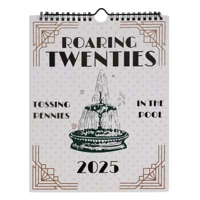 Swiixxer Roaring Twenties 2025 Calendar, Roaring Twenties Wall Calendar