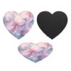 Heart-Shaped Acrylic Refrigerator Magnets, Pink Watercolor Peonies view 2