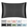 SILKTALE 19 Momme 100% Mulberry Silk Pillowcase for Hair and Skin with Zipper, 1 Count, Dark Gray, 40 x 80 cm view 1