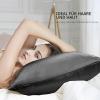 SILKTALE 19 Momme 100% Mulberry Silk Pillowcase for Hair and Skin with Zipper, 1 Count, Dark Gray, 40 x 80 cm view 3