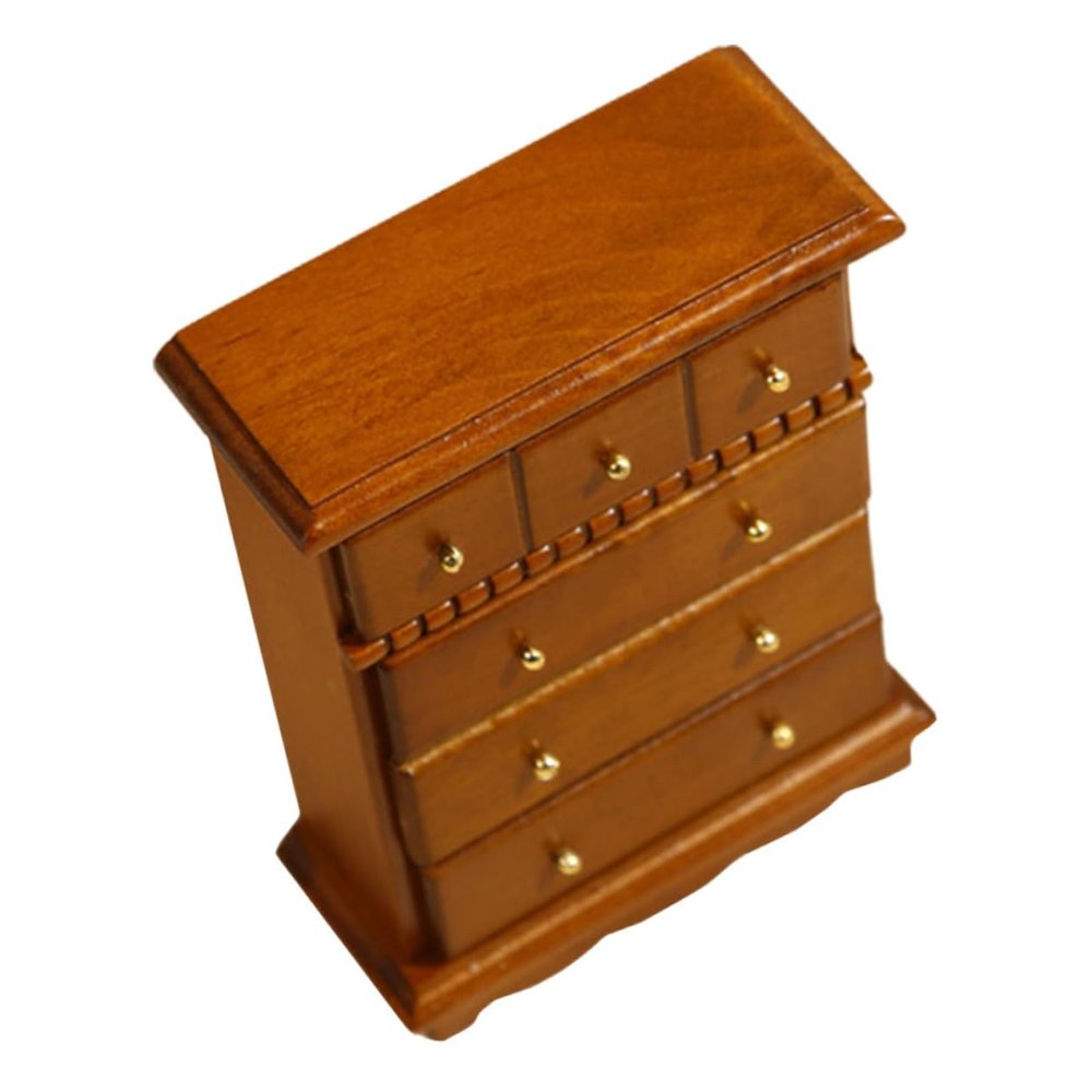 MUSISALY Miniature Wooden Dollhouse Cabinet