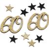 Oblique Unique Confetti Set - Wooden Number 60 and Stars view 3