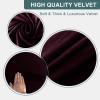 KYJSW Stretch Velvet Chesterfield Sofa Cover with Seat Cushion Covers, Non-Slip, Purple-Red, Sofa + 2 Large Seats view 4