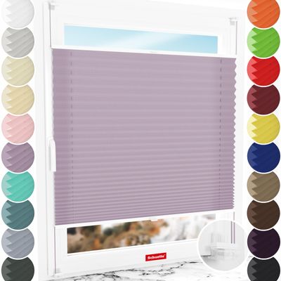 Schuette No-Drill Pleated Blind Premium Collection: Plum Charm (Purple), 135 x 80 cm (W x H) – Suprafix Clamp-Fit Blind 2.0