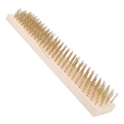 Garden Tile Brush with Stiff Bristles and Lightweight Wooden Handle