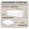 KYJSW Stretch Chesterfield Sofa Cover, Velvet Spandex Slipcover with Seat Cushion Covers, Non-Slip, Camel, XL Sofa + 3 Large Seat Cushions view 2