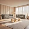 KYJSW Stretch Chesterfield Sofa Cover, Velvet Spandex Slipcover with Seat Cushion Covers, Non-Slip, Camel, XL Sofa + 3 Large Seat Cushions view 3