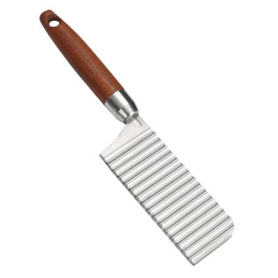 COLLBATH Wavy Potato and Vegetable Cutter with Wooden Handle