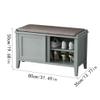 GELASIGE Retro Solid Wood Shoe Storage Bench view 2