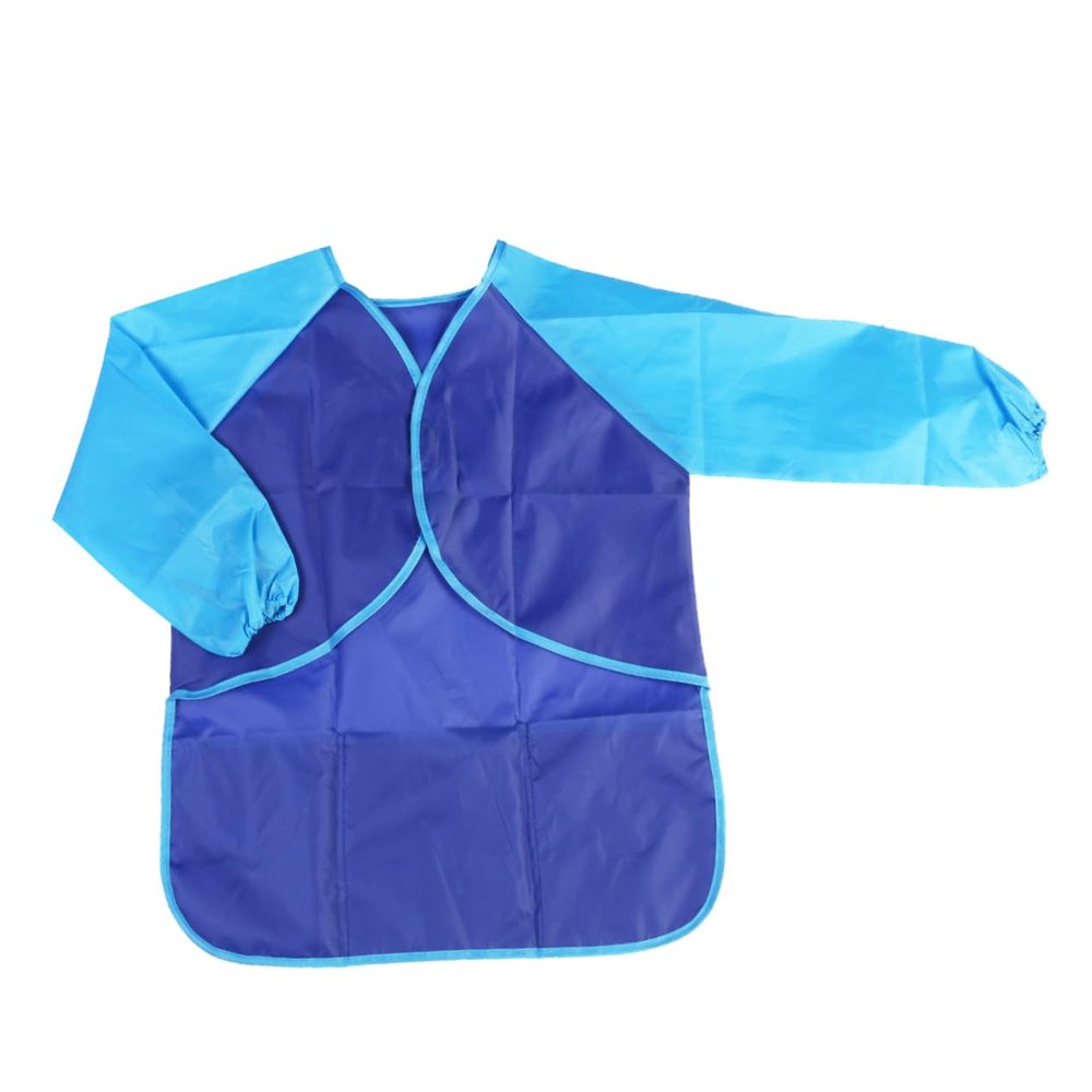 ULDIGI Polyester Painting Apron for Children, Plus Size, Blue