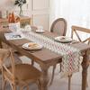 Farmhouse-Style Cotton-Linen Table Runner with Fringe, 30 x 240 cm view 3