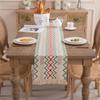 Farmhouse-Style Cotton-Linen Table Runner with Fringe, 30 x 240 cm view 4