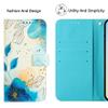SEHEYA Case for Honor Magic 7 Pro, PU Leather Flip Wallet Case, Blue Flower view 3