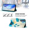 SEHEYA Case for Honor Magic 7 Pro, PU Leather Flip Wallet Case, Blue Flower view 4