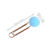 30 Colorful Metal Paper Clips with Plush Balls view 2