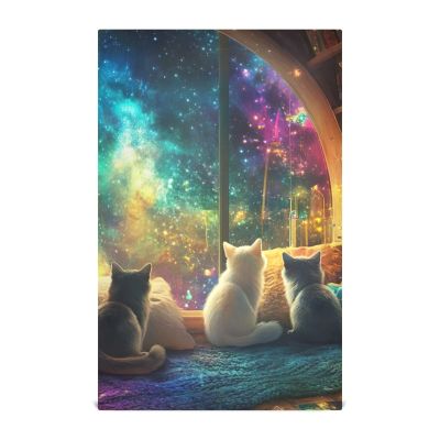 ODAWA Colorful Cat Kitchen Towel, Reusable, 1 Piece