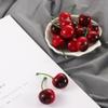 Artificial Red Cherries, Realistic Cherry Decor, 20 Pieces view 4