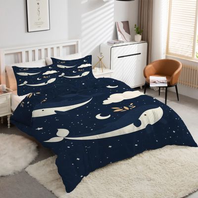YZQGLHP Blue Kids' Bedding Set, 135 x 200 cm, Microfiber, 1 Pillowcase
