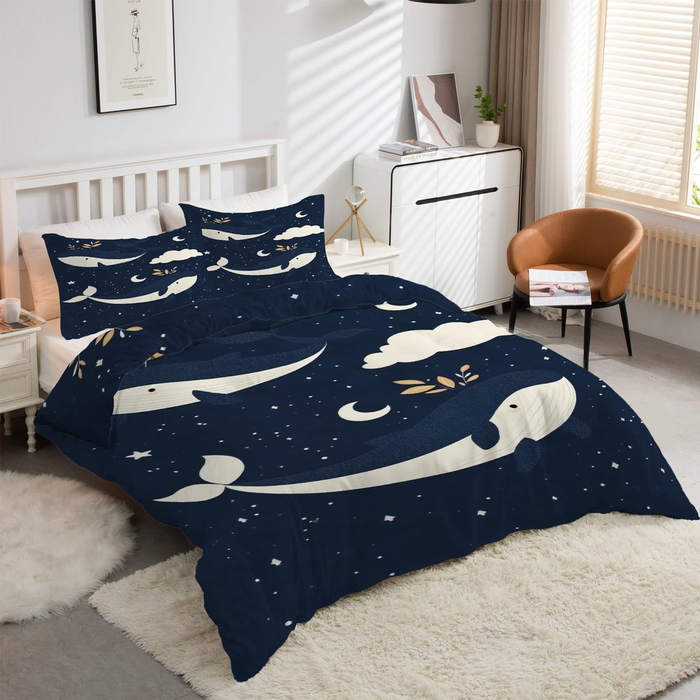 YZQGLHP Blue Kids' Bedding Set, 135 x 200 cm, Microfiber, 1 Pillowcase