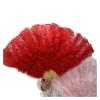 Folding Red Feather Fan, 100 × 60 cm, 13-Rib Hand Fan view 2