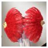 Folding Red Feather Fan, 100 × 60 cm, 13-Rib Hand Fan view 4