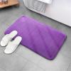 keephenDE Coral Velvet Striped Bathroom Floor Mat view 1