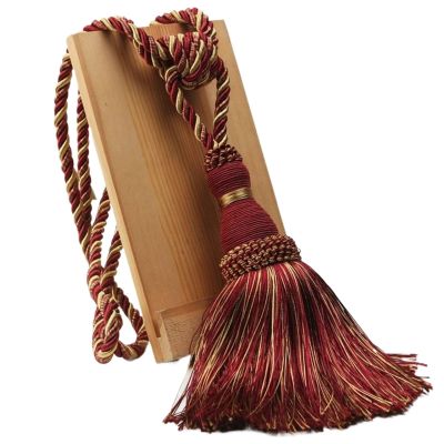 AMENGJ Red Tassel Curtain Tieback, 1 Pc, Handmade Polyester Fringe Rope