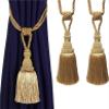 AMENGJ Red Tassel Curtain Tieback, 1 Pc, Handmade Polyester Fringe Rope view 2