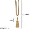 AMENGJ Red Tassel Curtain Tieback, 1 Pc, Handmade Polyester Fringe Rope view 3