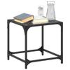 Makastle Coffee Table Set of 2, Square Glass-Top Tables, Black, 40 x 40 x 40 cm, Steel view 2