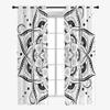 Highdi 3D Voile Curtains with Grommets, 2-Piece Set, White Mandala, 55 x 95 cm view 2
