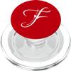 F Initial Heart Alphabet Monogram PopSockets PopGrip for MagSafe view 1