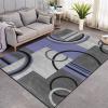 QJDTZMD Modern Geometric Area Rug, 130 x 180 cm, Black Gray Blue view 1
