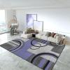 QJDTZMD Modern Geometric Area Rug, 130 x 180 cm, Black Gray Blue view 2