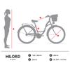 MILORD Women's City Bike, Comfort Retro Holland Bike, Vintage Bicycle, 26/28 in, 7-Speed (Black-Cream, 26 in) view 3