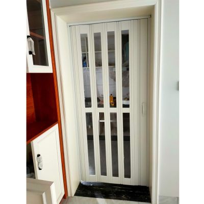 Acrylic Glass Accordion Sliding Door, 193 x 203 cm