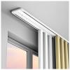 Double-Track Ceiling Curtain Rail, 500 cm/16.4 ft, White Aluminum view 1