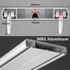 Double-Track Ceiling Curtain Rail, 500 cm/16.4 ft, White Aluminum view 2