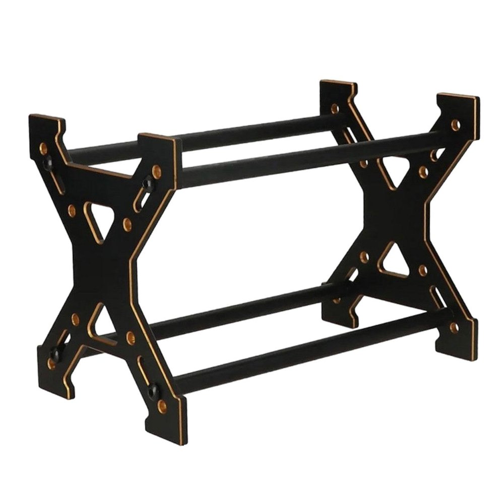 NYCBZ RC Car Tire Rack and Wheel Organizer for 1:24/1:18 RC Crawlers, Gold