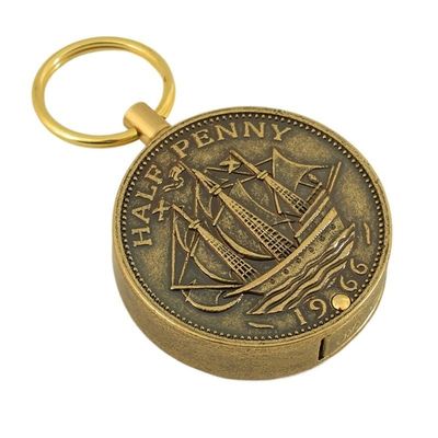 Vintage Kerosene Flint-Wheel Keychain Lighter