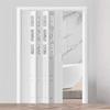 Space-Saving Accordion-Style Folding Door with Roll-Up Privacy Screen view 1