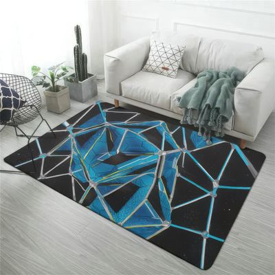 PEIHUODAN Colorful Cool Game Rug, 3D Visual Line-Light Style, 160 x 230 cm