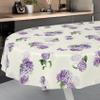 Washable Oilcloth Tablecloth, Floral Lilac, Round/Oval/Rectangular, 240 x 140 cm, Cut Edge view 2