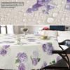 Washable Oilcloth Tablecloth, Floral Lilac, Round/Oval/Rectangular, 240 x 140 cm, Cut Edge view 4