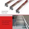 Heavy-Duty Metal-Frame Gravity Conveyor with Steel Frame, Spliceable Foldable Turntable, and Non-Powered Discharge Roller view 3